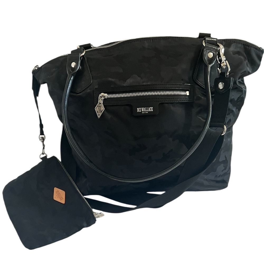 MZ Wallace Crossbody Tote Black on Black Camo Like new